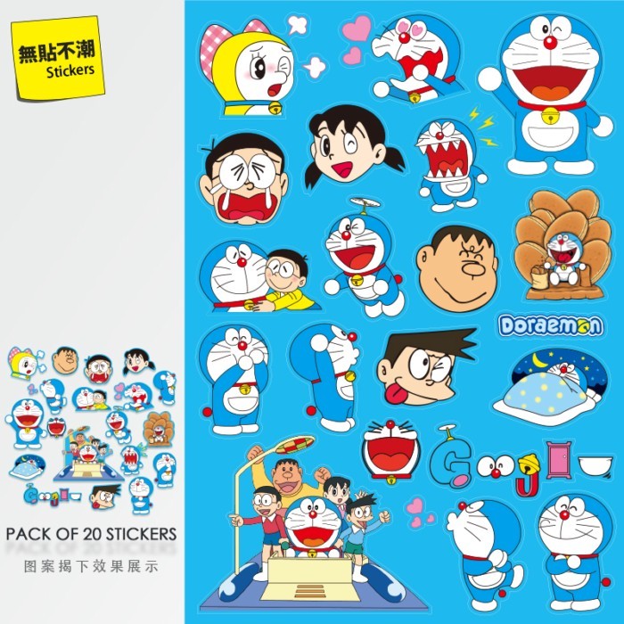 ins Doraemon Doraemon Cartoon Blue Fatty Stickers Luggage Stickers ...