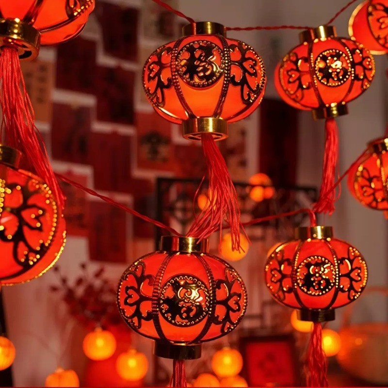 燈籠 新年 2026 New Year Red Lantern Plating Lanterns 太阳能灯笼 Lampu Raya Solar ...