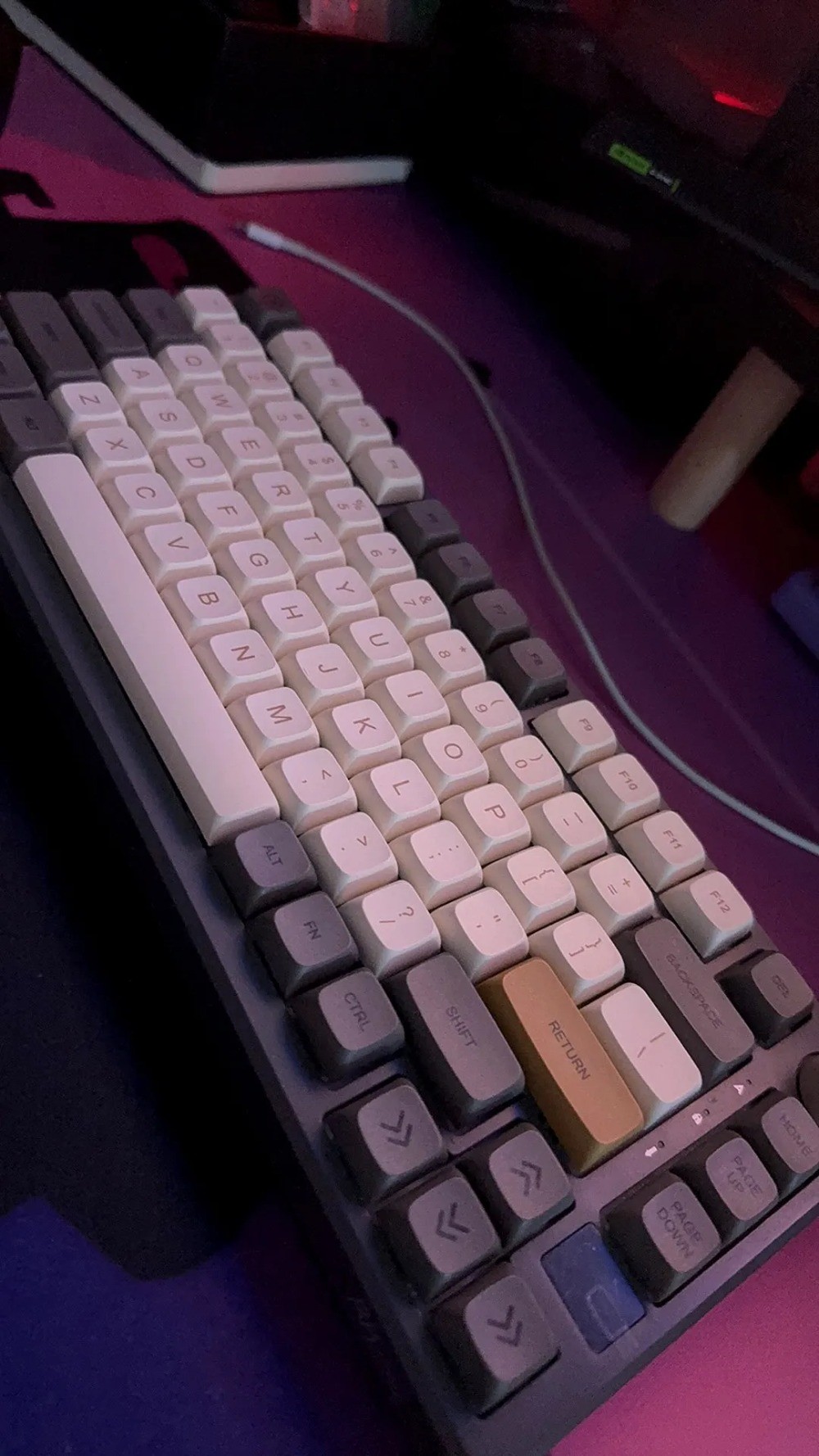 Honey Glow Keycaps XDA Profile 130 Keys PBT Wooting Aula F75 RK100 ...
