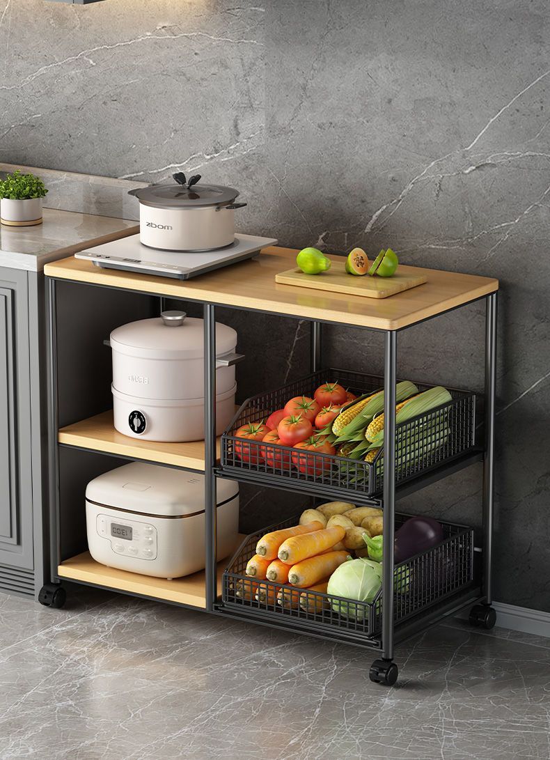[48H Shipping] Kitchen Vegetable Basket Storage Rack Multi-layer Floor ...