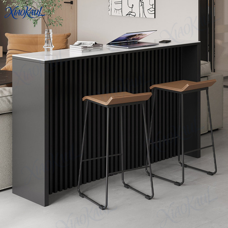 Rock Slab Mini Bar Table Creative Bar Counter Kitchen High-Leg Table ...