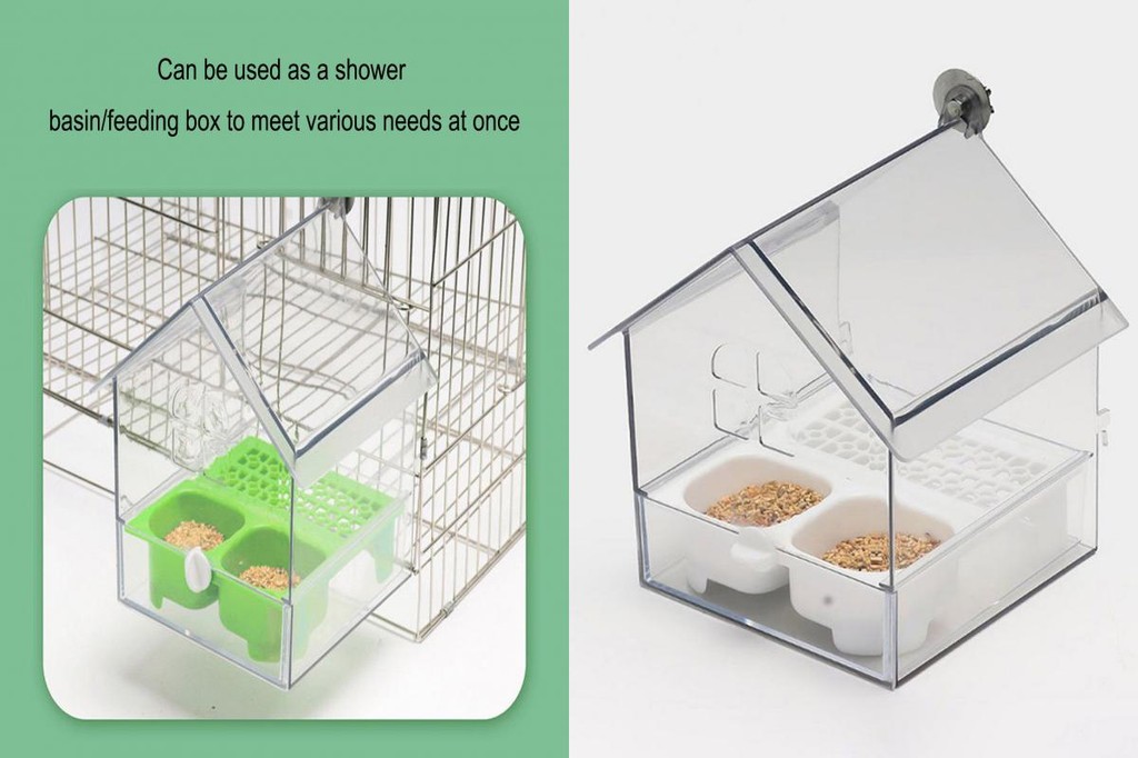 Hassle-free Parrot Feeding Solution Transparent Parrot Feeder Window ...