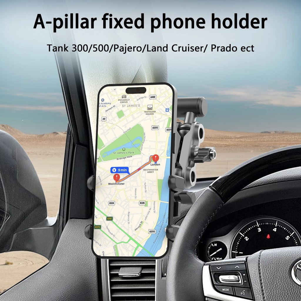 [Car Handle Armrest Phone Holder] Car A-pillar Mobile Phone Bracket Off ...