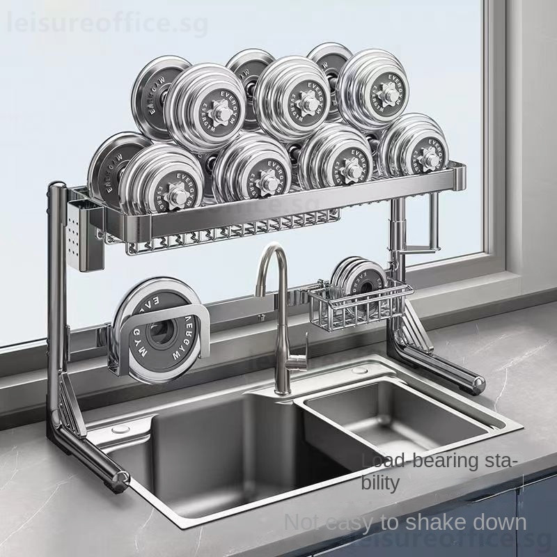 Kitchen Stainless Steel Telescopic Sink Storage Rack Steady Multi ...