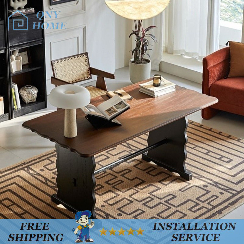 Solid Wood Table Living Room Long Desk Work Table Large Board Table ...