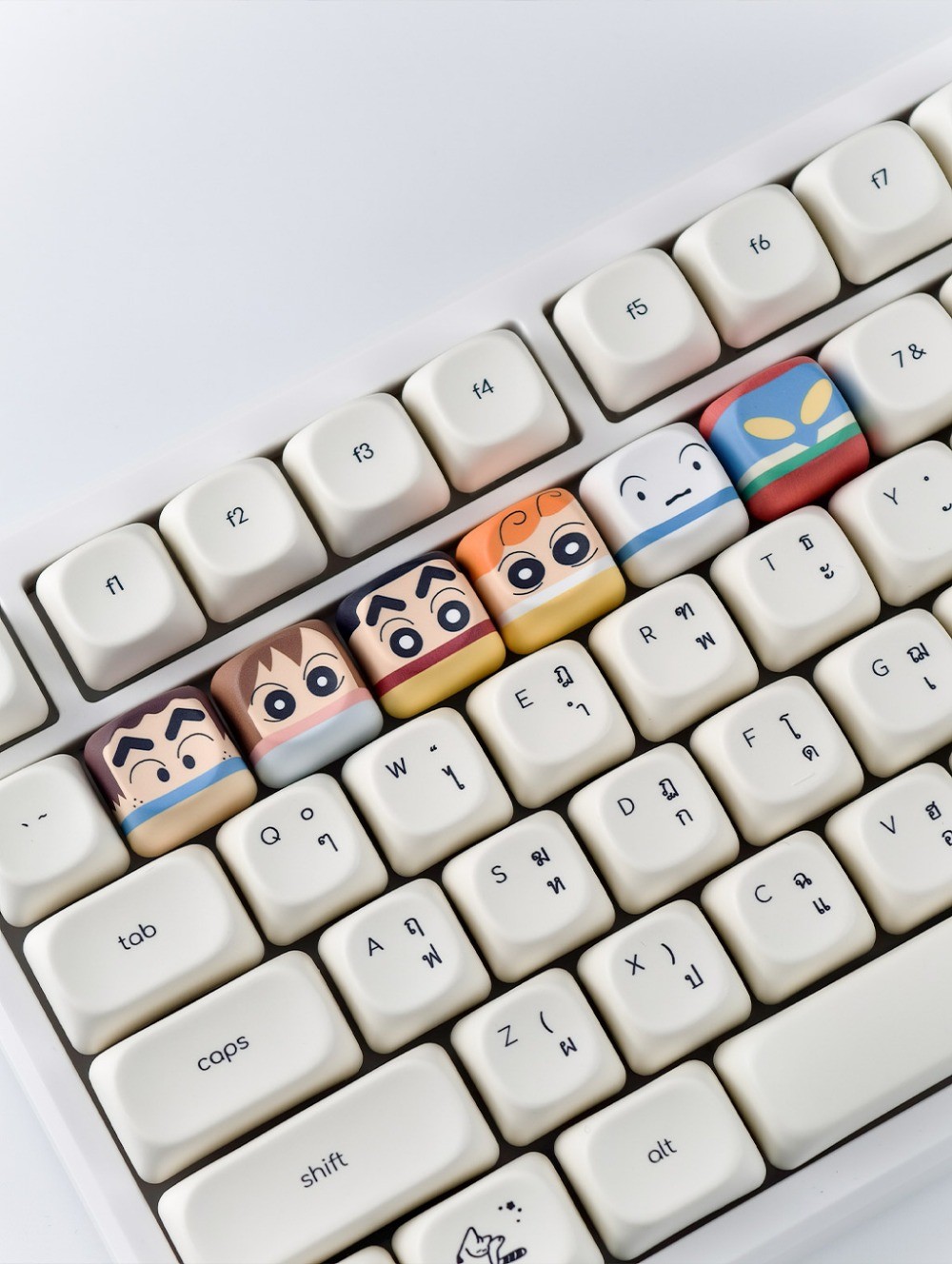 Crayon Shin-Chan Keycaps 6pcs PBT MOA Profile Dye Sublimation Wooting ...