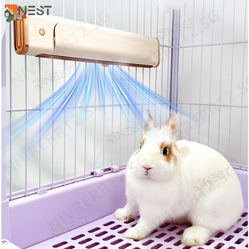 Rabbit Cooling Fan Hanging Cage Aircon Fan Totoro Guinea Pig Portable ...