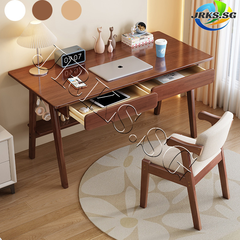 Computer Table Study Table Office Desk Solid Wood With Drawer/chair ...
