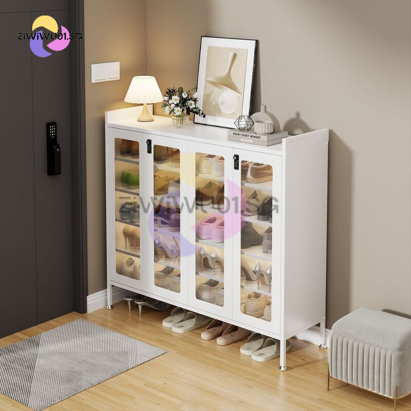 Lockable Steel Shoe Cabinet For Home Entrance High-End Entryway Cabinet ...