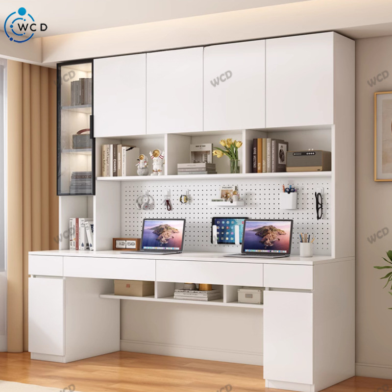 WCD Office Table Study Table Double Solid Wood Desk Writing Table ...