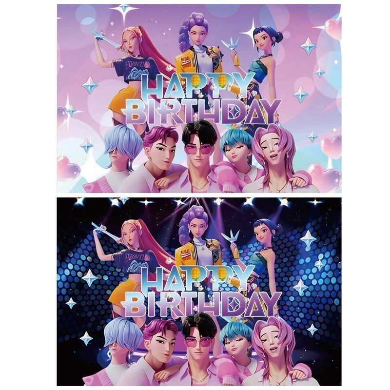 RWIOKS Kpop Huntrix Saja Birthday Decorations Cake Topper