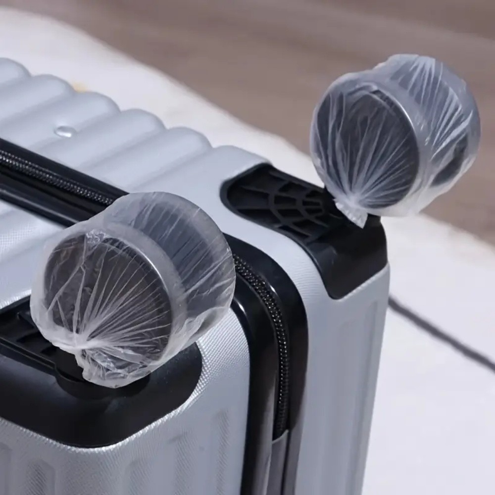 100pcs Disposable Luggage Wheel Protection Cover - Chair Wheel Protect ...
