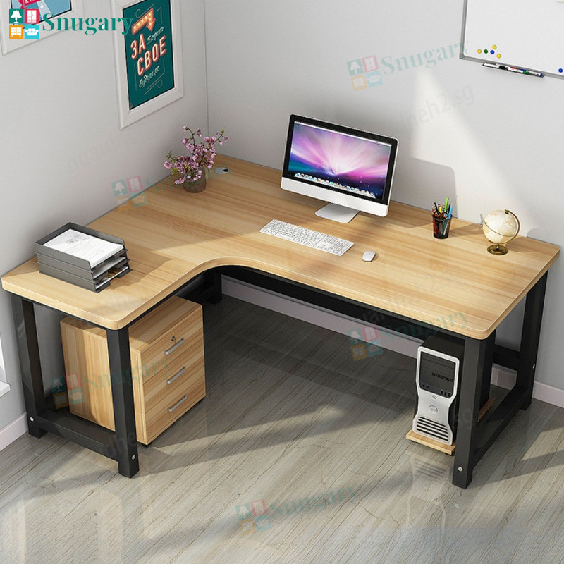 Computer Table Desktop L-Shaped Study Table Corner Desk Large ...