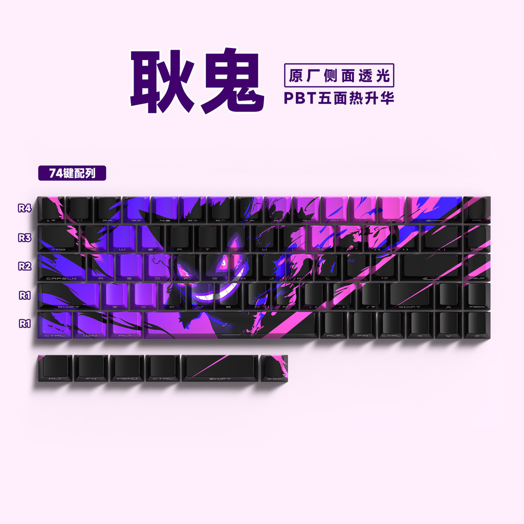 [GP] 61/68 Keys Small Configuration Column Keycap PBT Sublimation ...