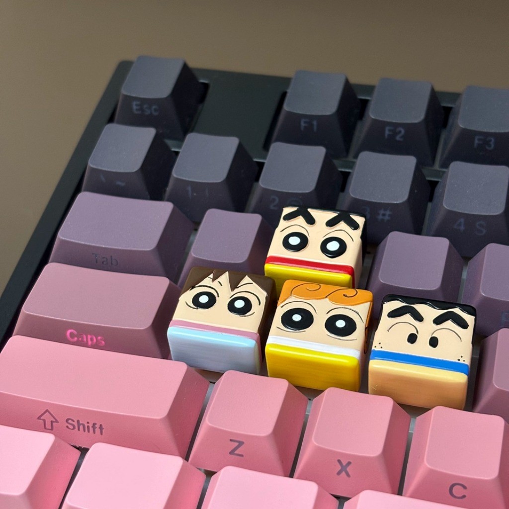 Crayon Shin-chan Keycaps Cute MX Switch 3D Mechanical Resin Keycaps ESC ...