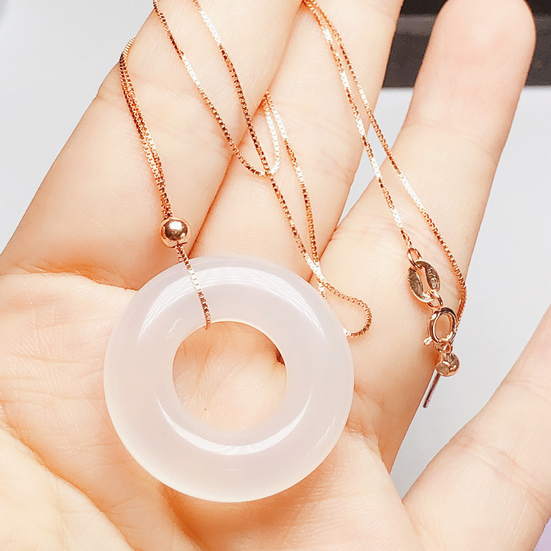s925 sterling silver necklace positioning needle chain lengthened Box ...