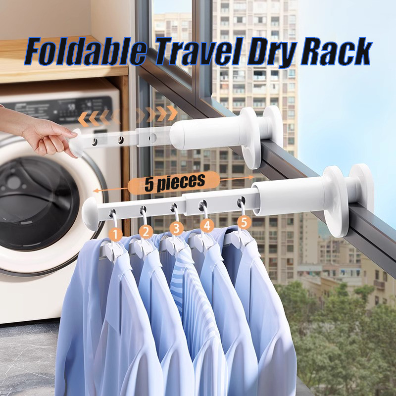 Retractable Clothes Drying Pole Dorm Tent Balcony Mini Hanger Foldable ...