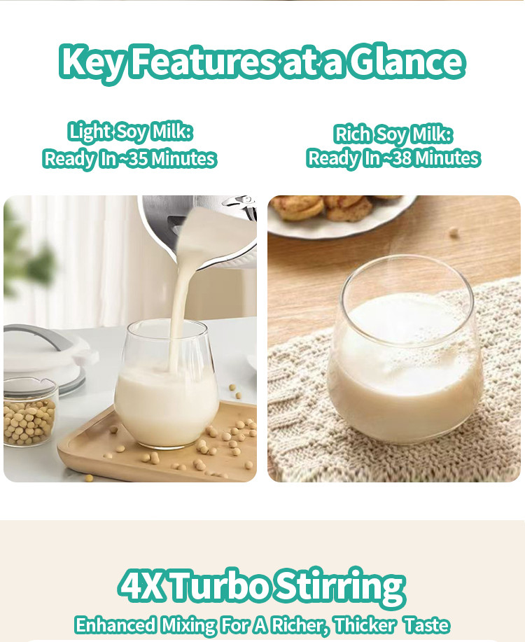 LOCAL STOCK 1.2L Soybean Milk Machine，9-in-1 Soymilk Maker &Nut Milk ...