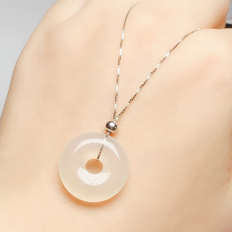 s925 sterling silver necklace positioning needle chain lengthened Box ...