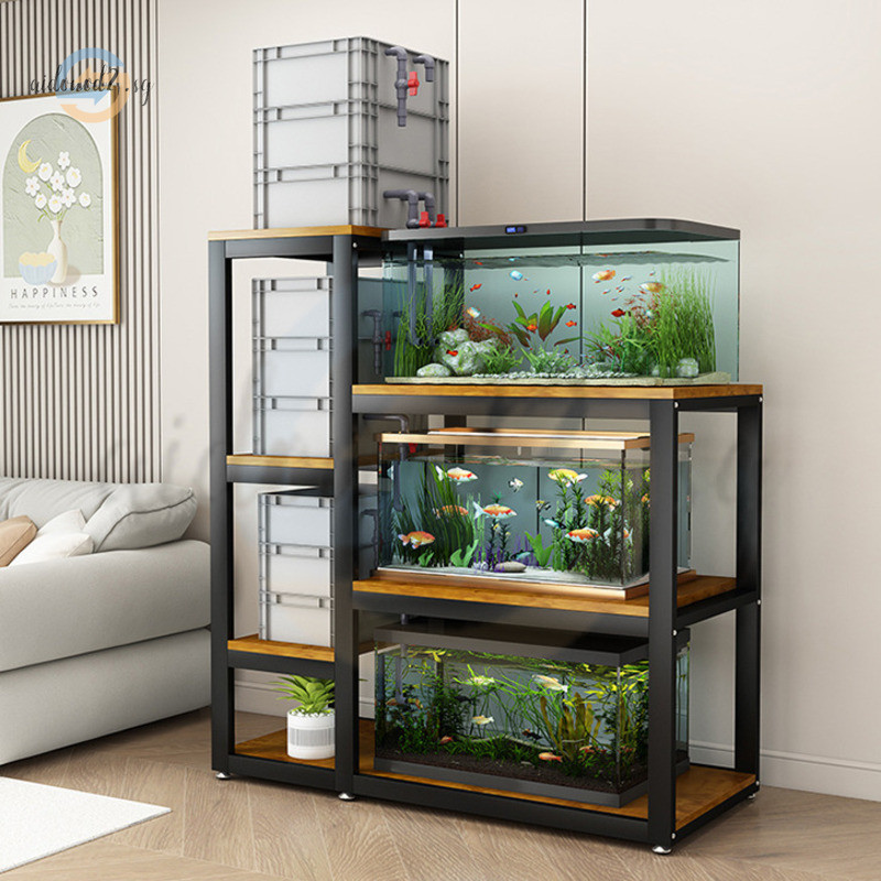 Fish Tank Stand Special Shelf Double Layer Flower Stand Thickened Heavy ...