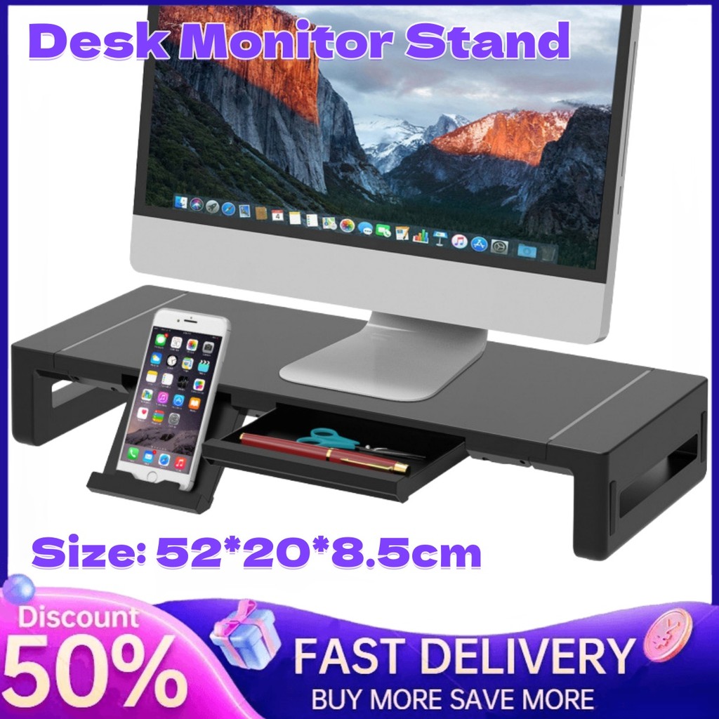 Foldable Computer Monitor Riser,Height Adjustable Computer Stand, Desk ...