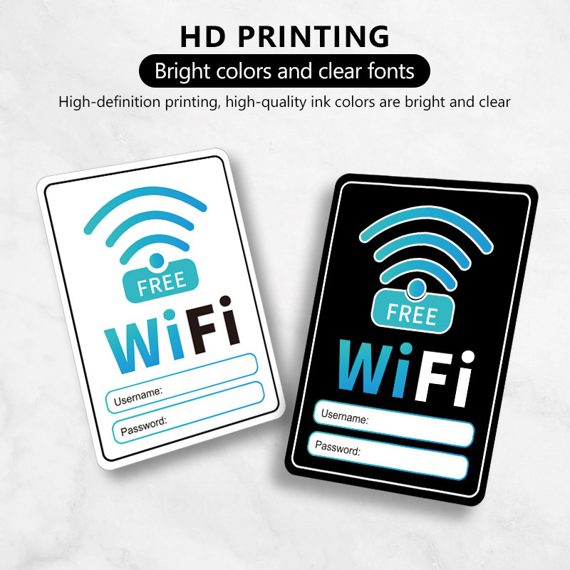 Free Wifi Sticker Sign Waterproof PVC Indoor Outdoor Use For Restaurant ...