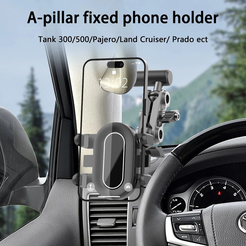 [Car Handle Armrest Phone Holder] Car A-pillar Mobile Phone Bracket Off ...
