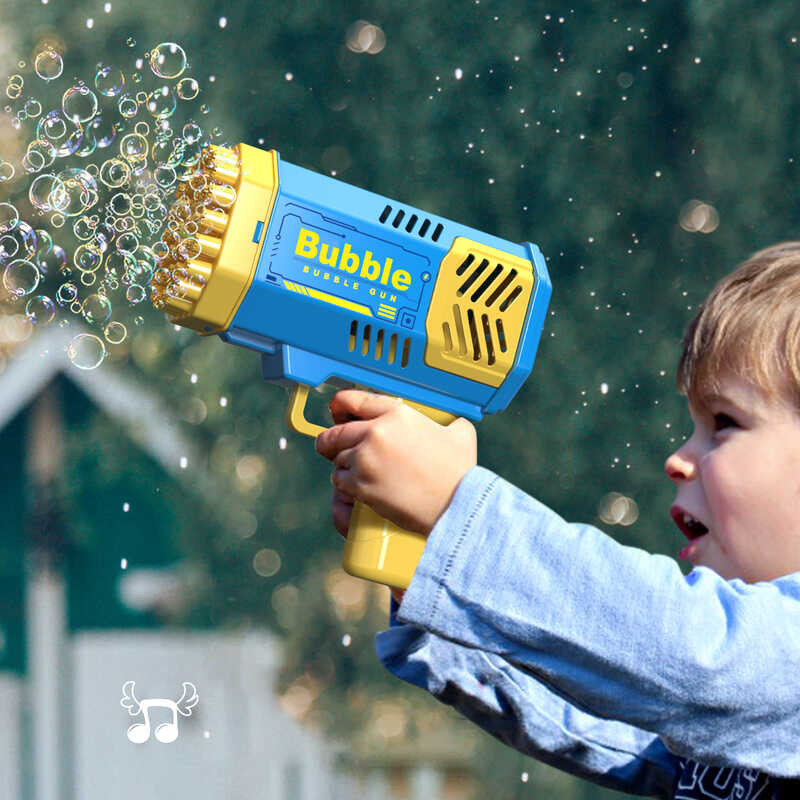 Electric Bubble Machine Children's Handheld Fully Automatic Gatling 40 ...