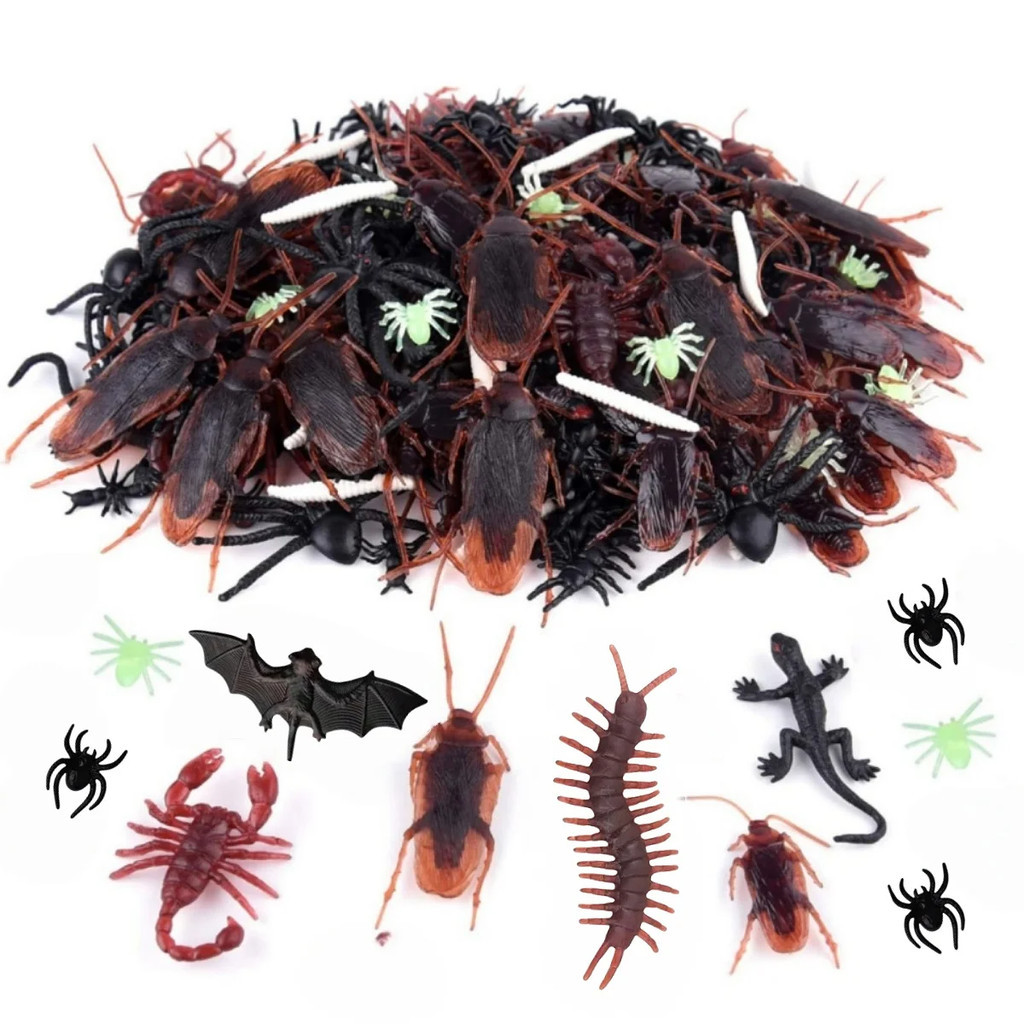 20/50/100Pcs Realistic Bugs Funny Toy Fake Cockroach Novelty Insects ...