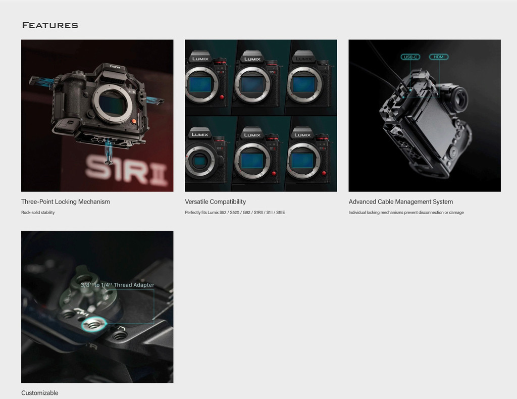 Tilta S1R II Kooi, Volledige Camerakooi Compatibel met S1R II/S5 II/S5