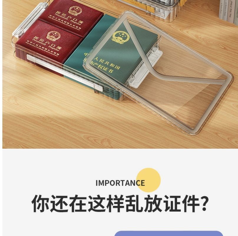 [Taiwan Shipment] Storage Folder Passbook Bag Passport Family Document ...