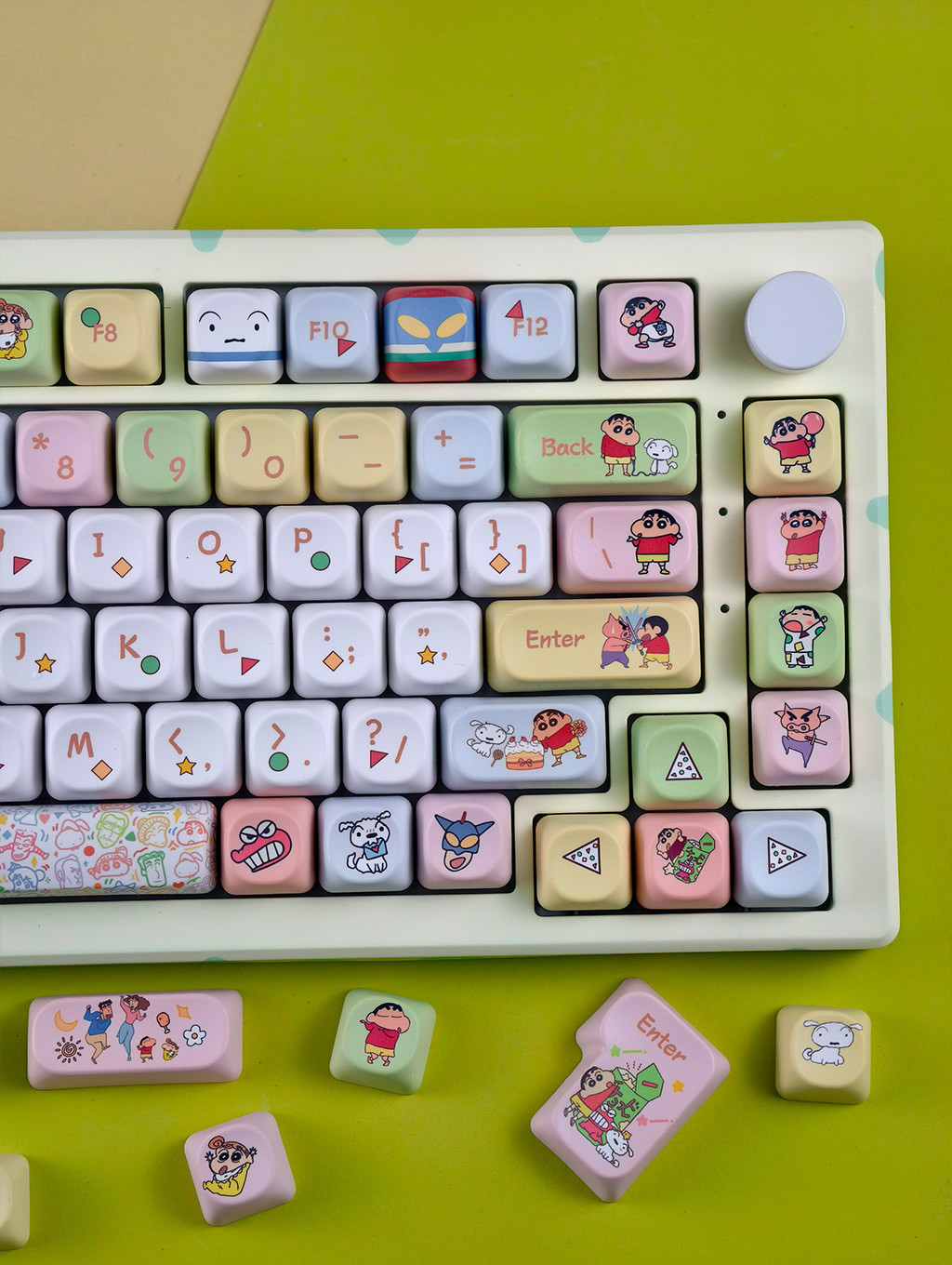 Crayon Shin-chan Keycaps PBT MOA Profile 130 Keys Dye Sublimation Aula ...