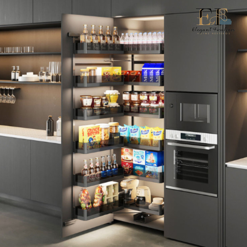 EF Storage Cabinet Kitchen High Cabinet Pull Basket Cabinet ...