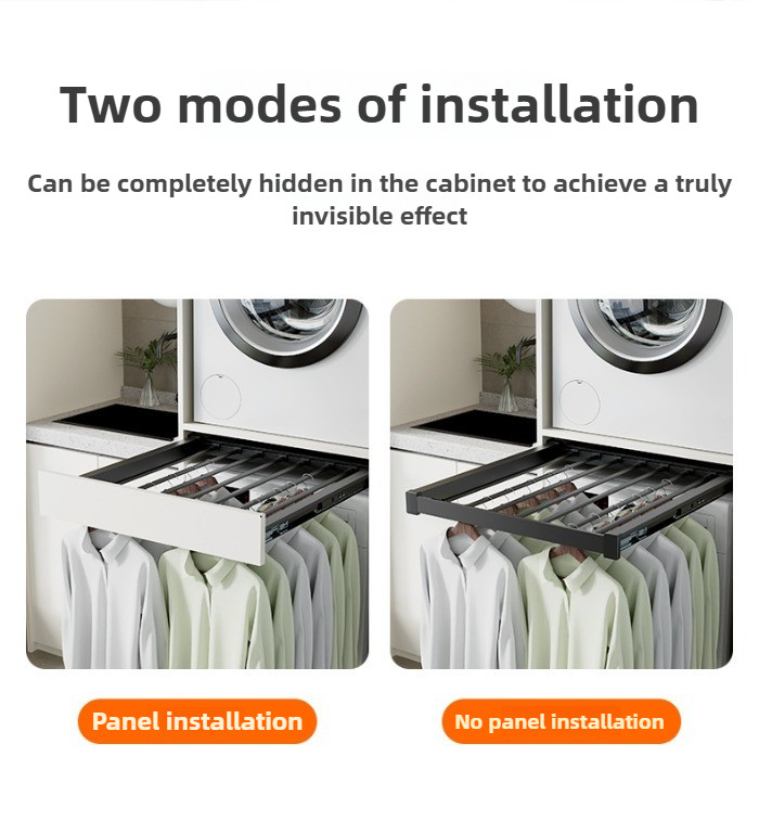 Retractable Clothesline Hidden Drying Rack for Washing Machine Balcony ...
