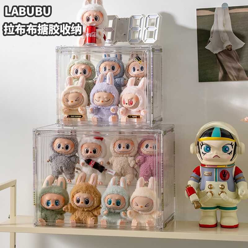 Labubu Display Box Transparent Acrylic Shelf labubu Vinyl Doll Doll ...