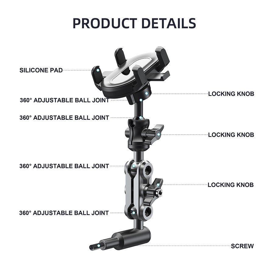 [Car Handle Armrest Phone Holder] Car A-pillar Mobile Phone Bracket Off ...