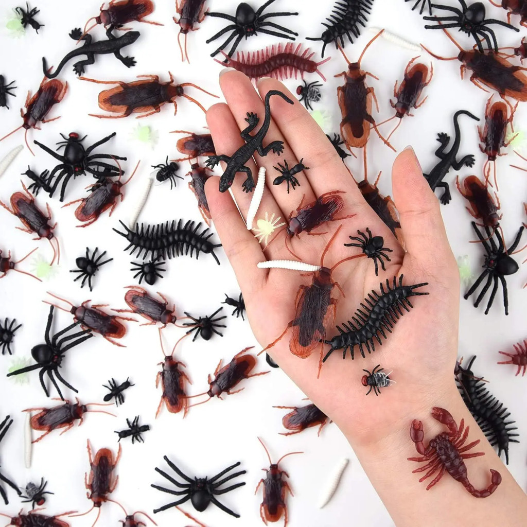 20/50/100Pcs Realistic Bugs Funny Toy Fake Cockroach Novelty Insects ...