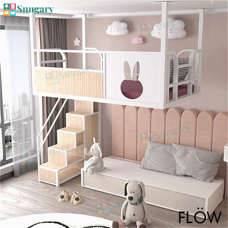 Nordic HDB Bed Multifunction Suspend Bed Frame Iron Single Bed Frame ...