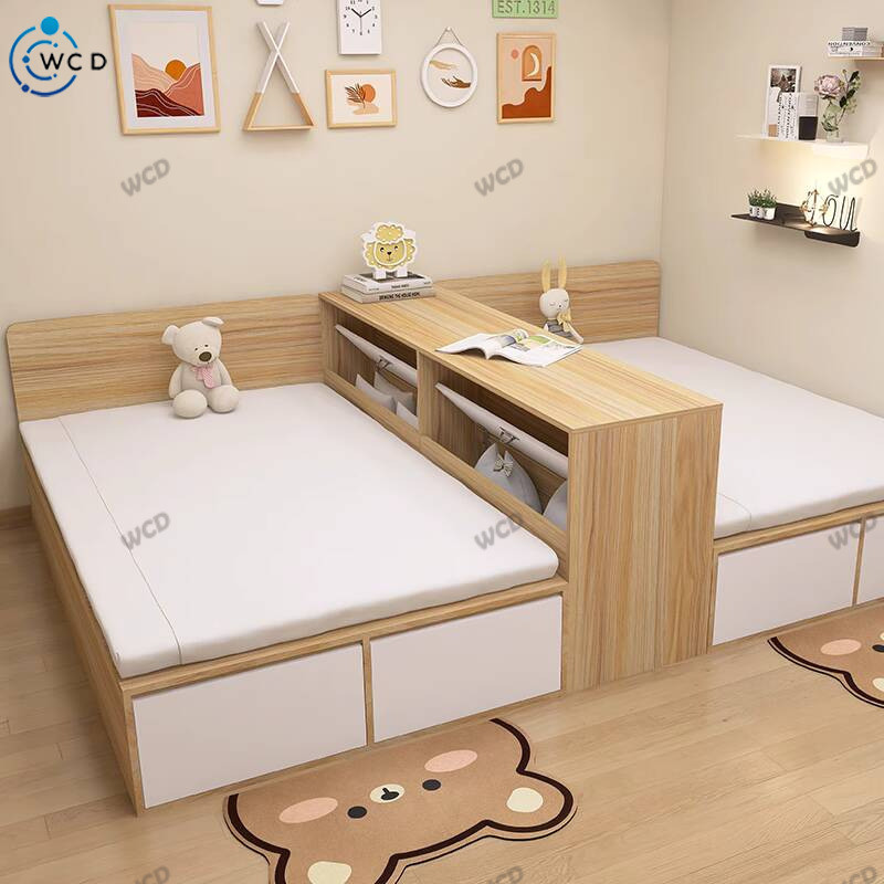 WCD Tatami Integrated Custom Partition Bed Double Bed Two Beds Middle ...