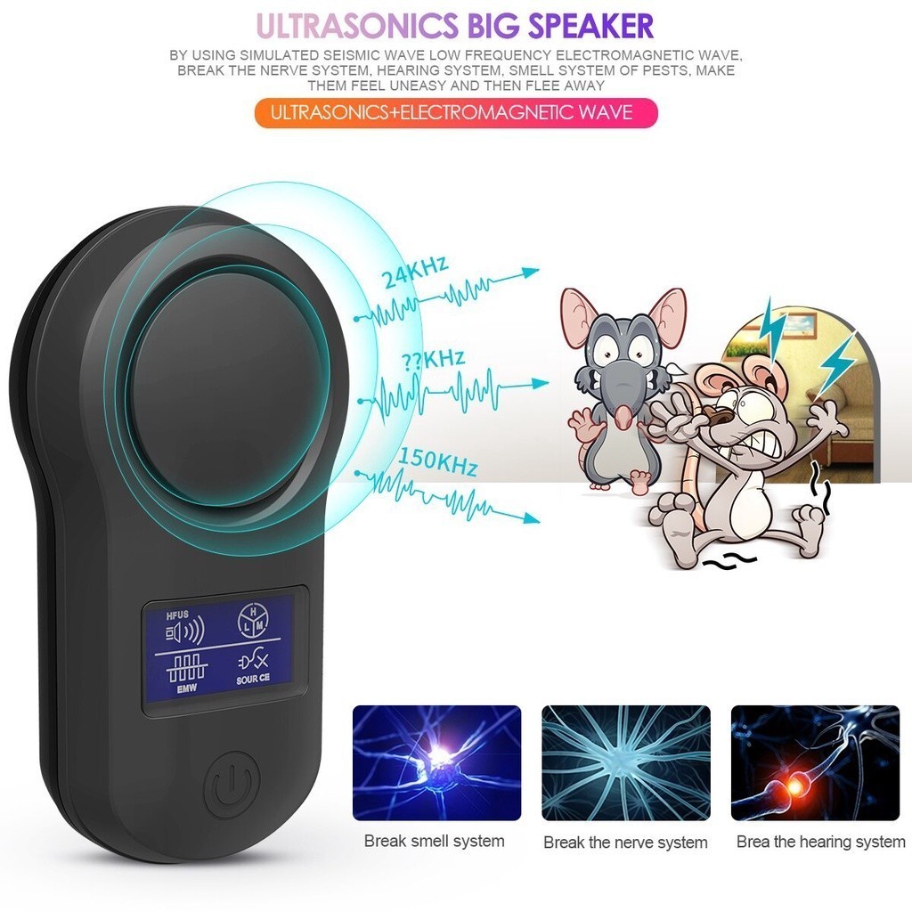Electric Insect Ultrasonic Pest Repeller LCD Screen Anti Mosquito ...