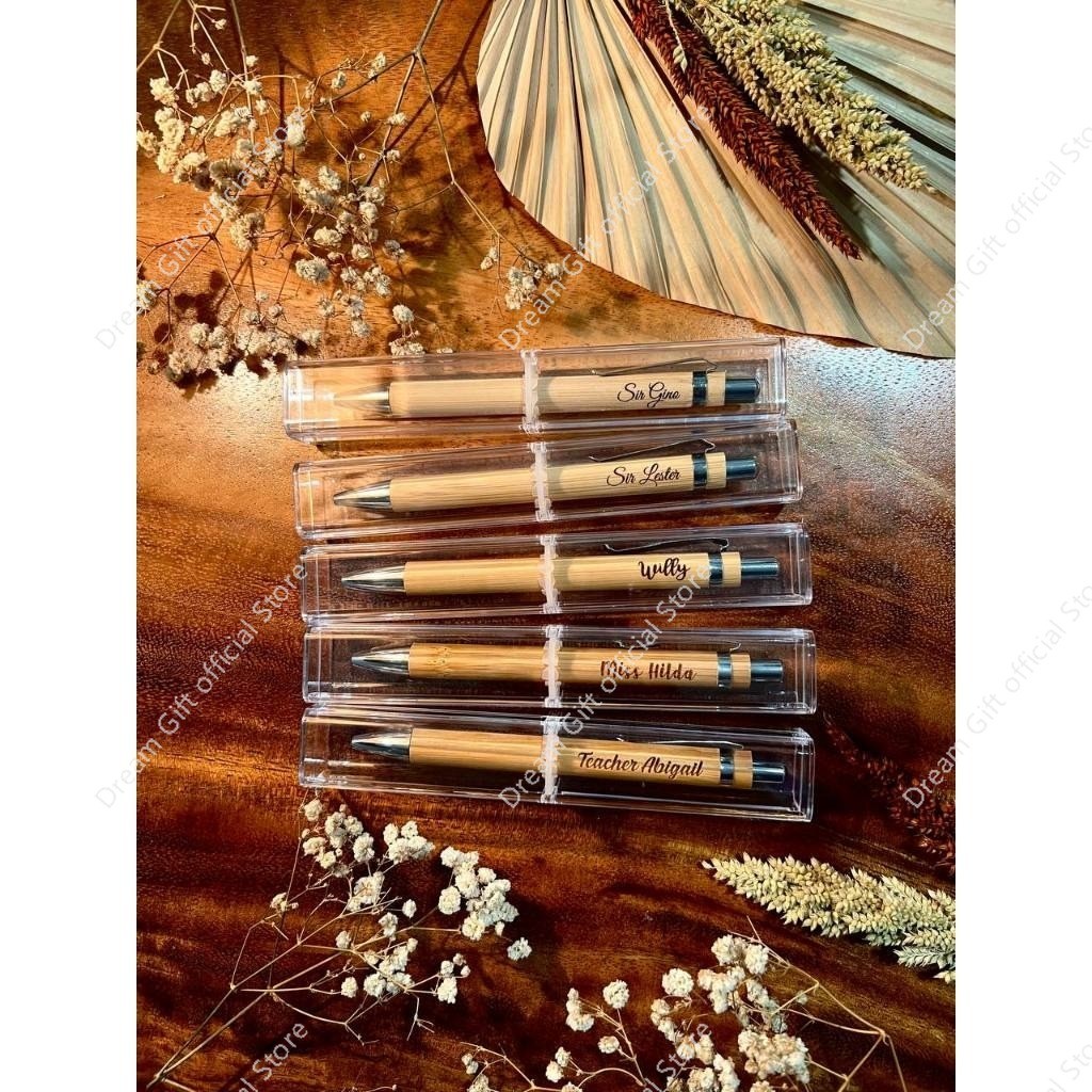 PERSONALIZED BAMBOO PEN (LASER ENGRAVED) | Shopee Singapore