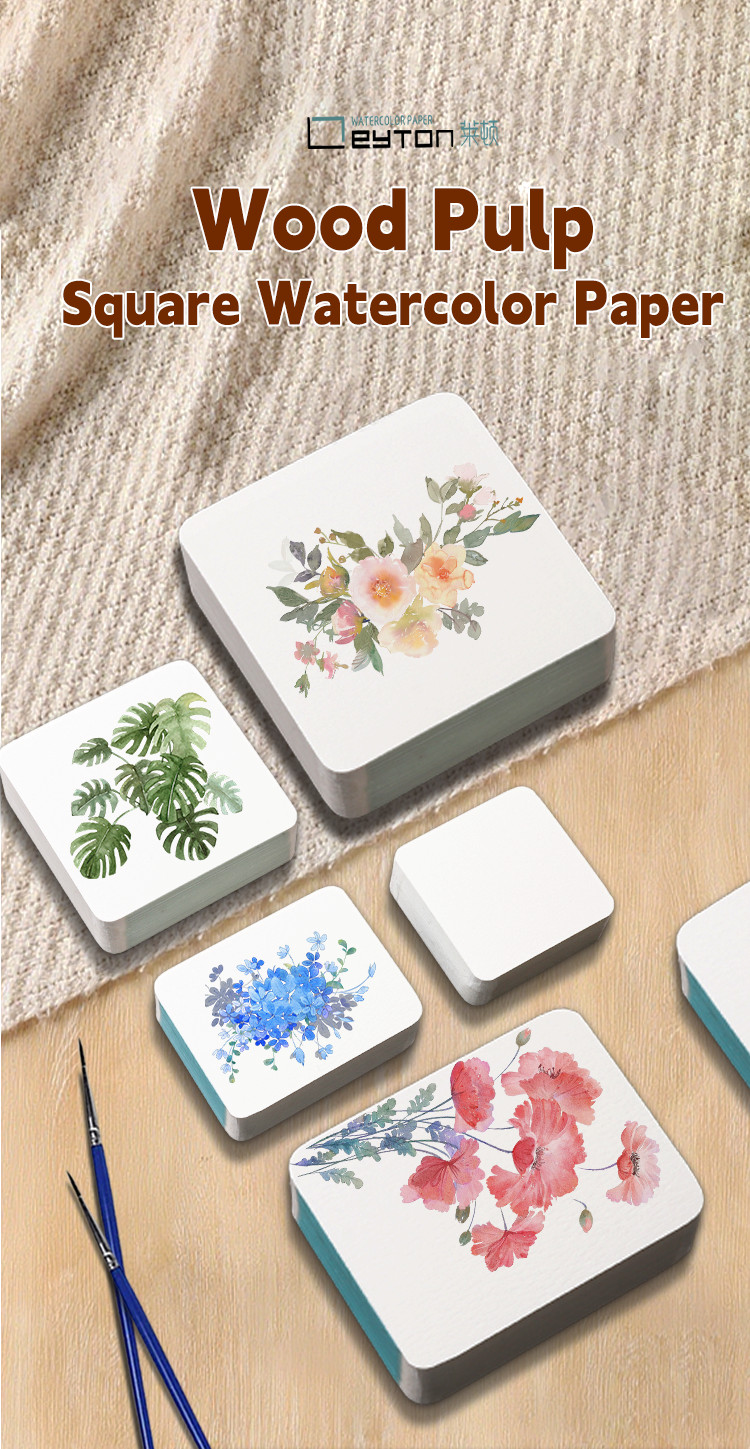 Eyton Wood Pulp Watercolor Paper Block Mini Medium Texture convenient ...