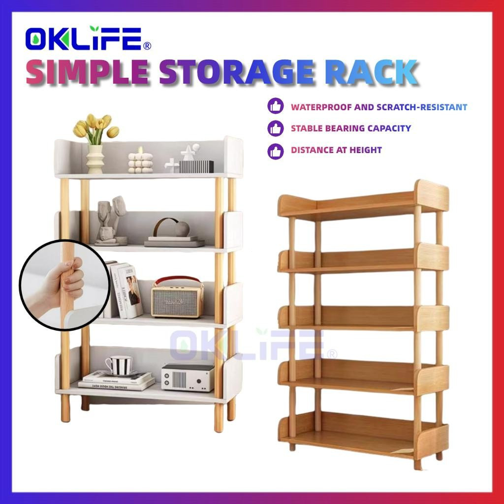 4 Layer Multi Purpose Storage Rack Bedroom Book Shelf Living Room Organizer Shelf Household Furniture
