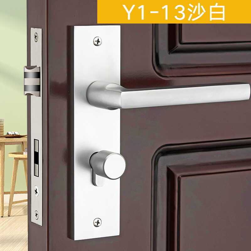 European Style Space Aluminum White Door Lock Indoor Bedroom Wooden ...
