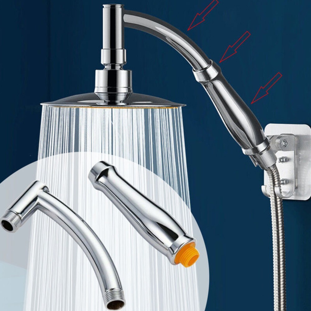 Shower Head Extension Extra Pipe Bath Rain Shower Angled Shower Arm Kit ...