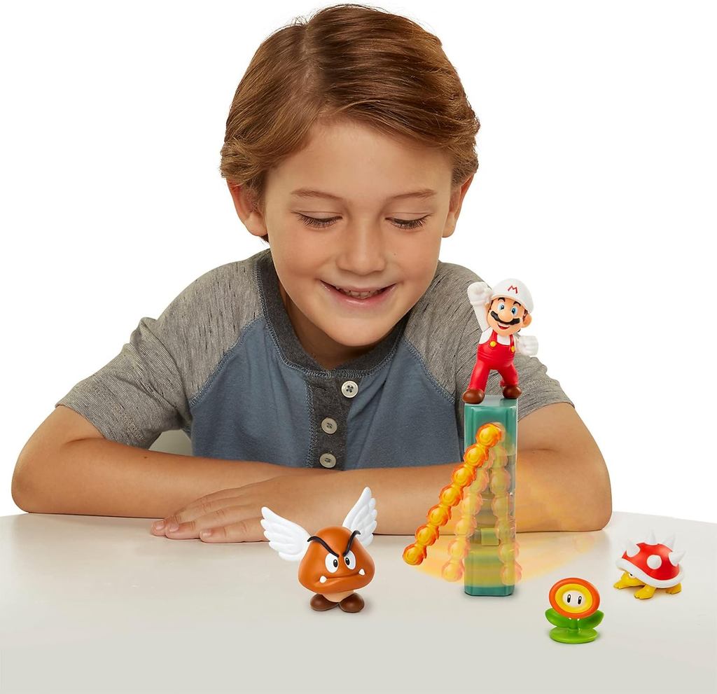 Nintendo Super Mario Toy, Lava Castle 2.5 Inch Figure Diorama with Fire ...