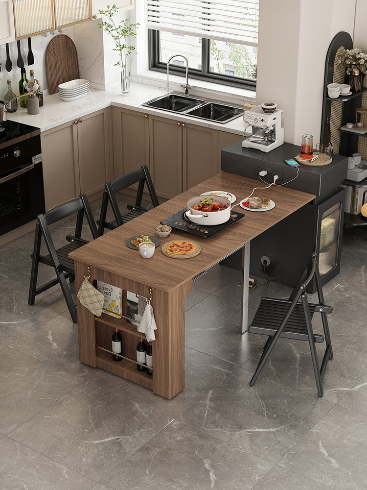 VAVA Solid Wood Sideboard Dining Table Integrated Wall Storage Cabinet ...