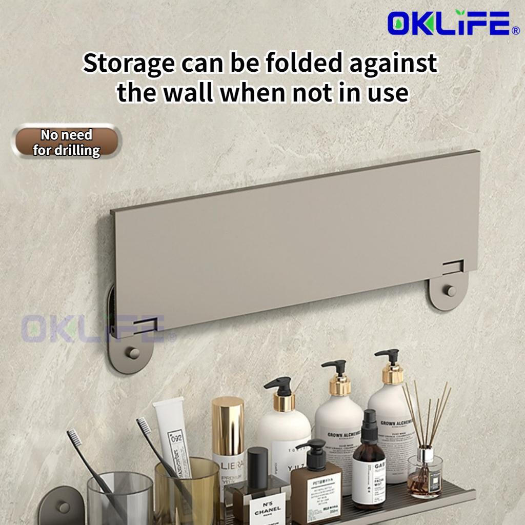 Single Tier No Drill Bathroom Shelf Rust Proof Wall Mount Above Mirror Washstand Organizer Condo Toilet Storage view 8