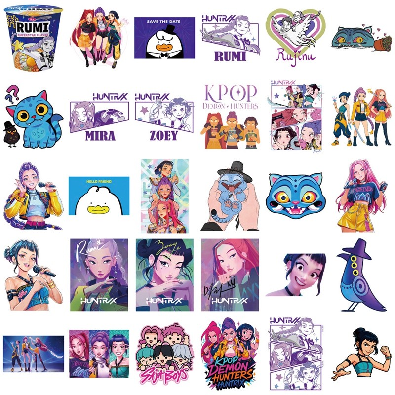 40Pcs/Set K-Pop Huntrix Notebook Stickers Creative Diy Waterproof ...