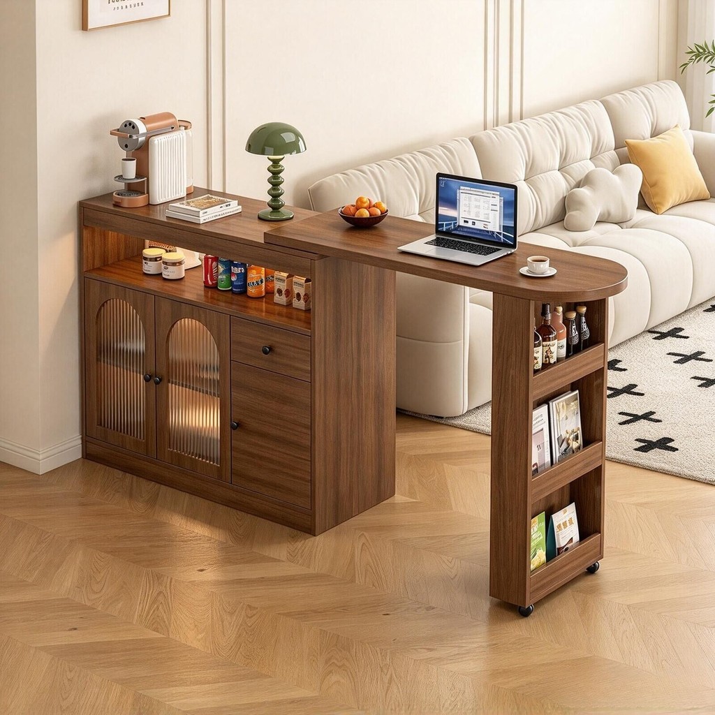 Extendable Table Bar Table Sideboard All-In-One Design For Home Use ...